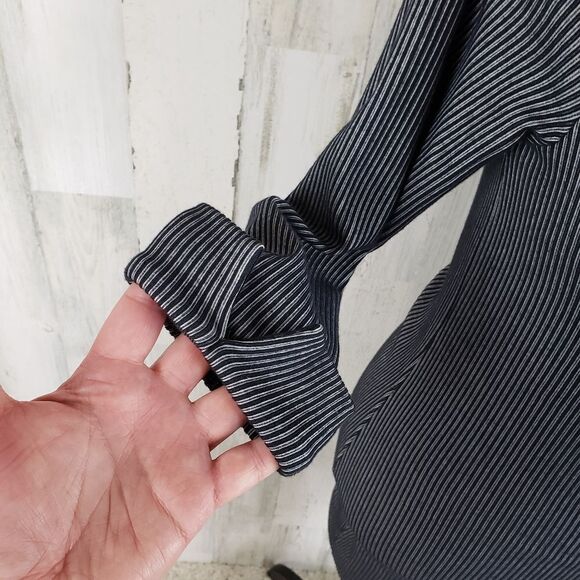 French Connection Striped Ribbed Dress Sz 4 - Picture 3 of 11